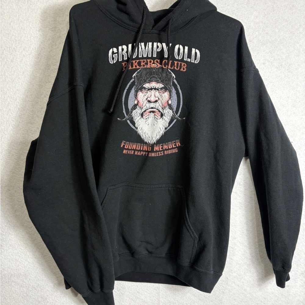 Black Graphic Hoodie Bikers Sweatshirt